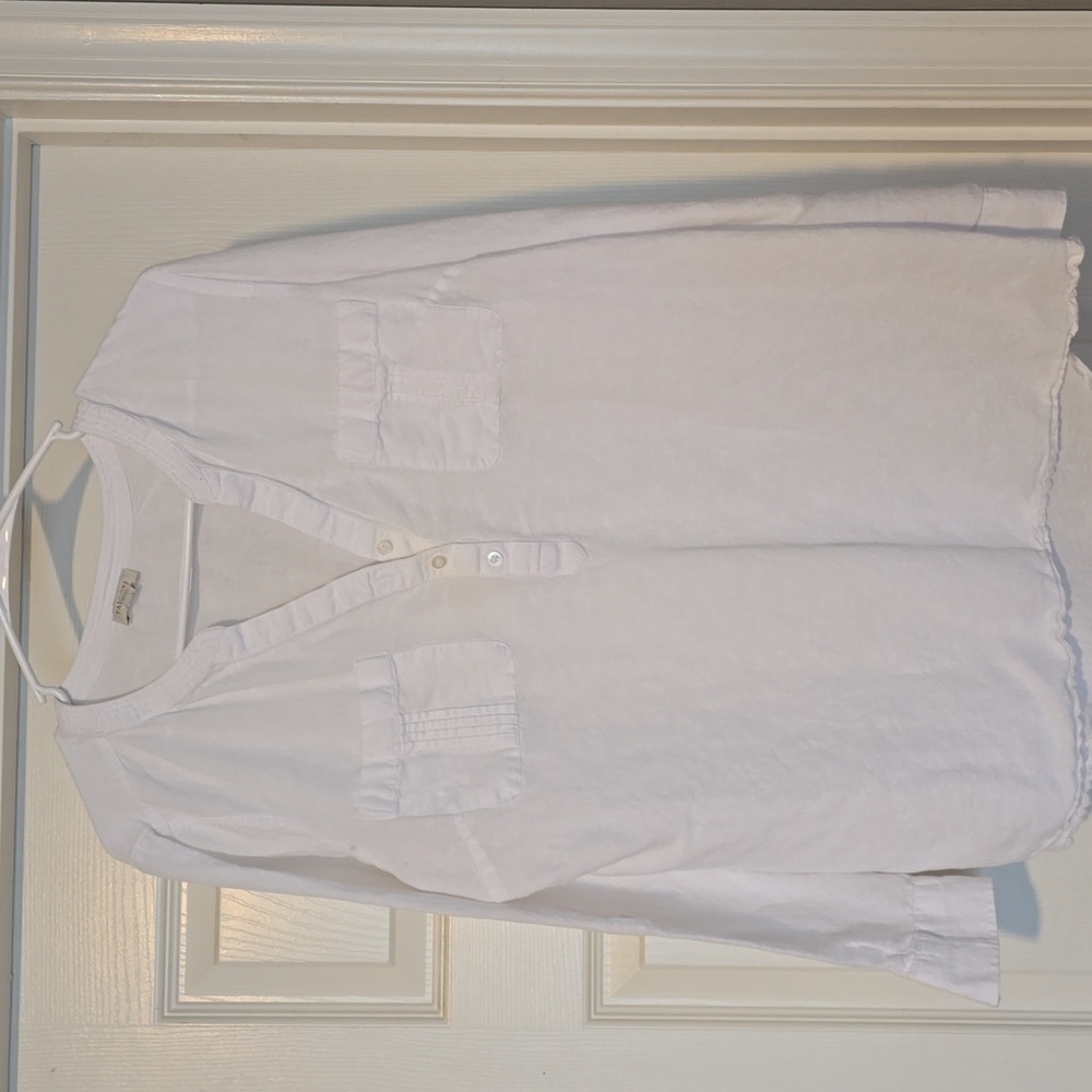Talbots White Long Sleeve Top